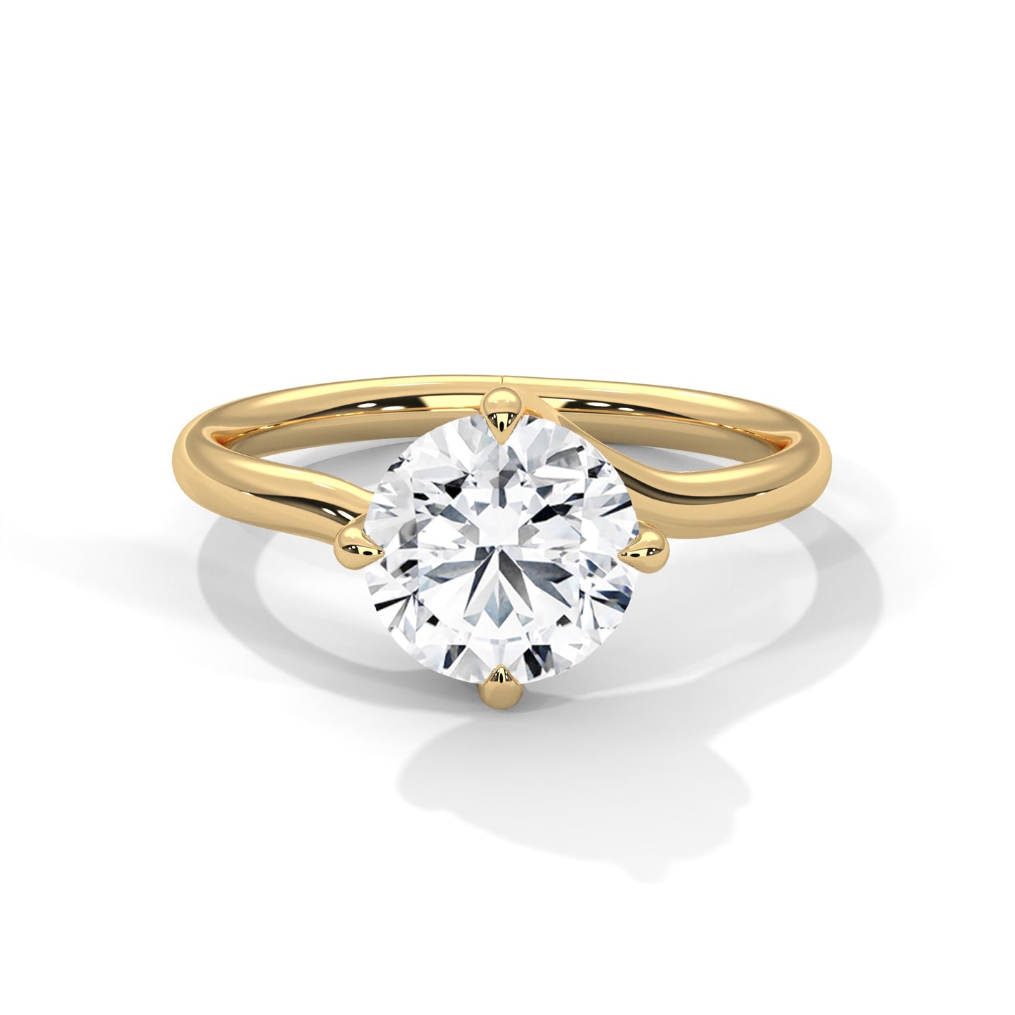 2.00 ct round cut swirl prong diamond solitaire engagement ring for her (usa)