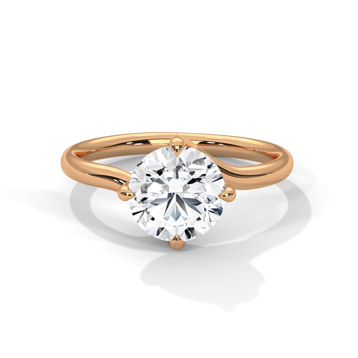 2.00 ct round cut swirl prong diamond solitaire engagement ring for her (usa)