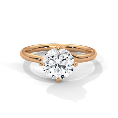2.00 CT Round Cut Swirl Prong Diamond Solitaire Engagement Ring for Her (USA)