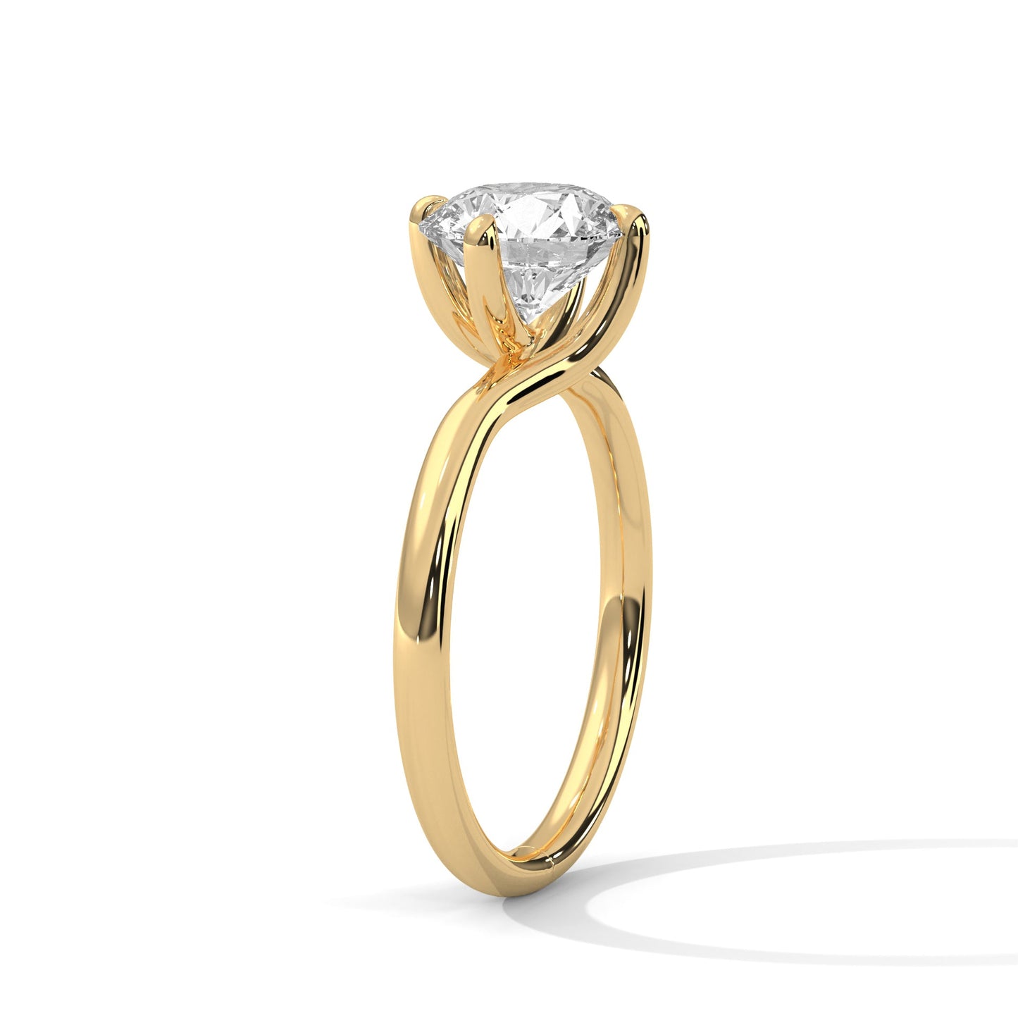 2.00 ct round cut swirl prong diamond solitaire engagement ring for her (usa)