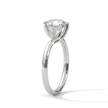 2.00 CT Round Cut Swirl Prong Diamond Solitaire Engagement Ring for Her (USA)