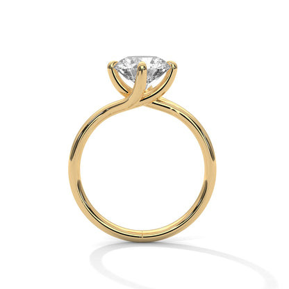2.00 CT Round Cut Swirl Prong Diamond Solitaire Engagement Ring for Her (USA)