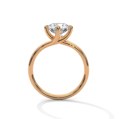 2.00 CT Round Cut Swirl Prong Diamond Solitaire Engagement Ring for Her (USA)