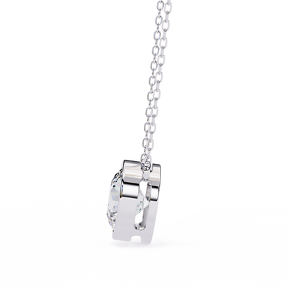 LGD Solitaire Pendant Round Stone (1.78ct) In 14K Gold Without Chain