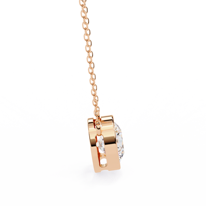 LGD Solitaire Pendant Round Stone (1.78ct) In 14K Gold Without Chain