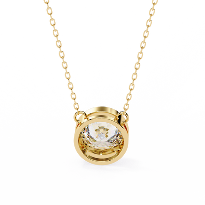LGD Solitaire Pendant Round Stone (1.78ct) In 14K Gold Without Chain