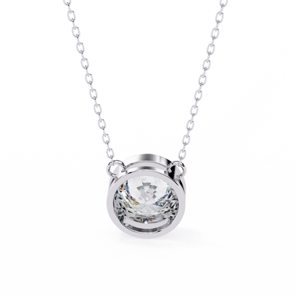 LGD Solitaire Pendant Round Stone (1.78ct) In 14K Gold Without Chain