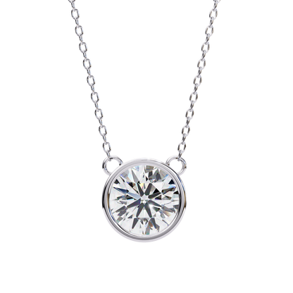 LGD Solitaire Pendant Round Stone (1.78ct) In 14K Gold Without Chain