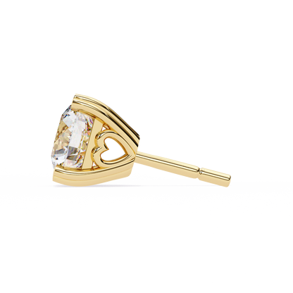 2.60 Carat Round Cut Diamond Solitaire Stud Earrings – Elegant Everyday Jewelry