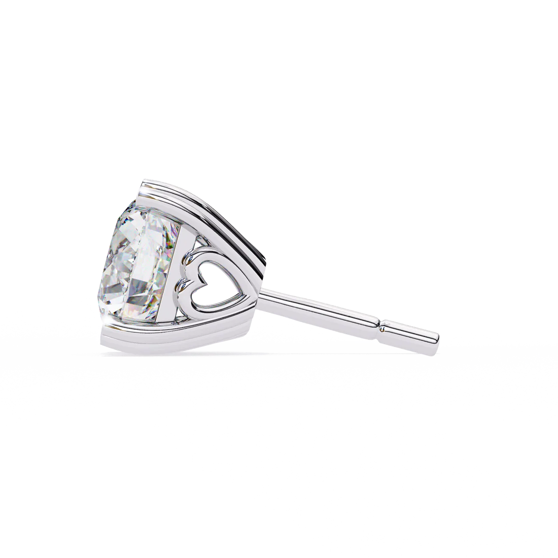 2.60 carat round cut diamond solitaire stud earrings – elegant everyday jewelry