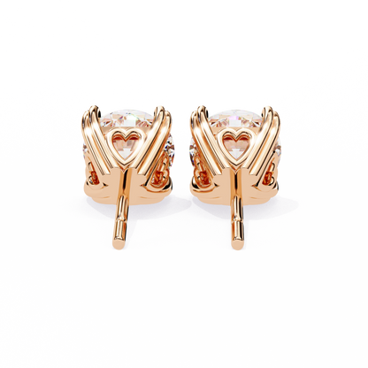 2.60 Carat Round Cut Diamond Solitaire Stud Earrings – Elegant Everyday Jewelry