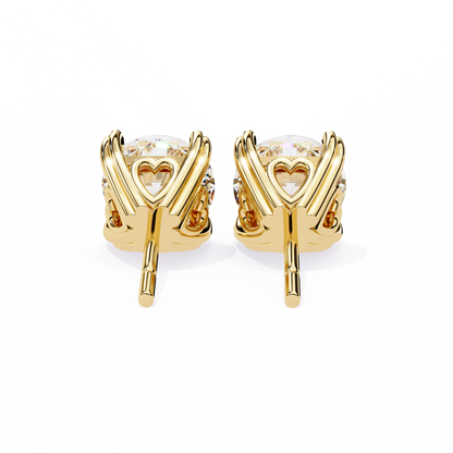 2.60 Carat Round Cut Diamond Solitaire Stud Earrings – Elegant Everyday Jewelry