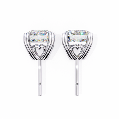 2.60 Carat Round Cut Diamond Solitaire Stud Earrings – Elegant Everyday Jewelry
