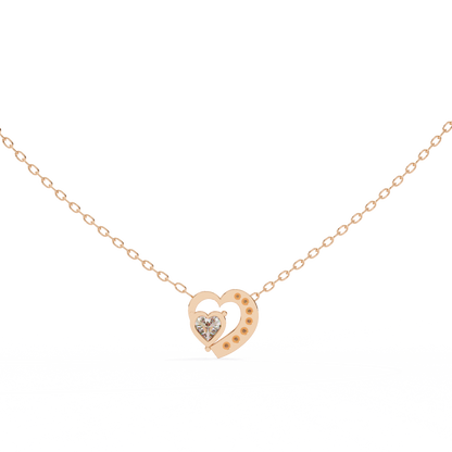 LGD Pendant Heart Stone (0.87ct ) In 14K Gold Without Chain