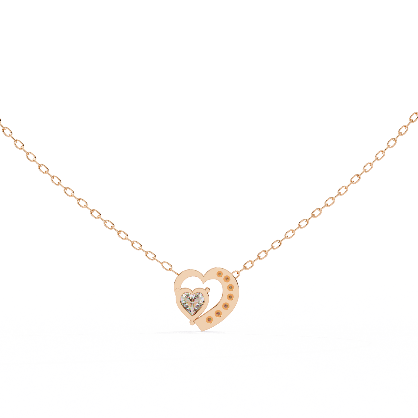 heart shape diamond pendant necklace – romantic fine jewelry