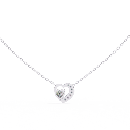 LGD Pendant Heart Stone (0.87ct ) In 14K Gold Without Chain