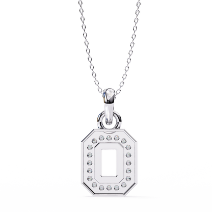 Round Cut Halo Octagon Pave Diamond Pendant Necklace – Elegant Fine Jewelry