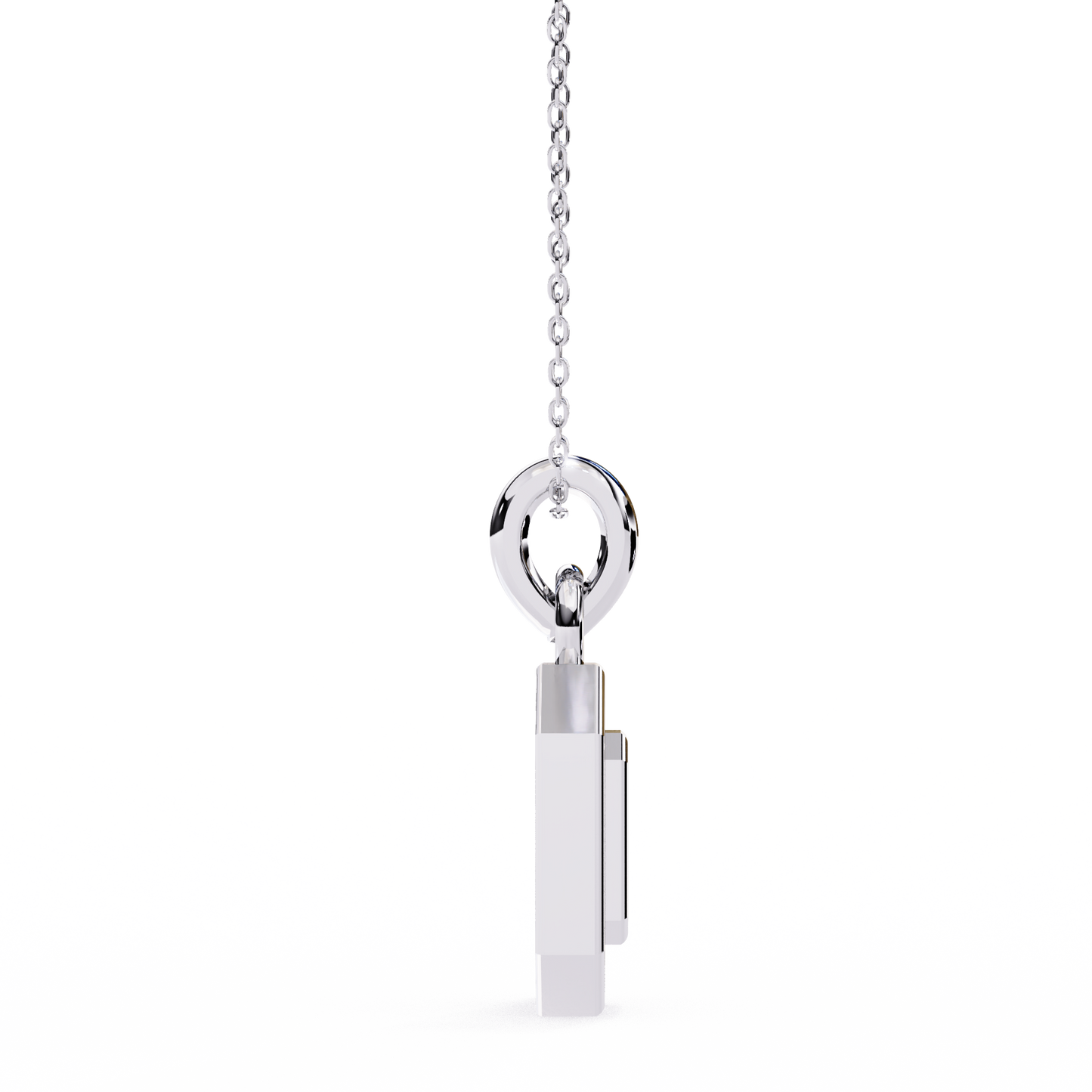 round cut halo octagon pave diamond pendant necklace – elegant fine jewelry