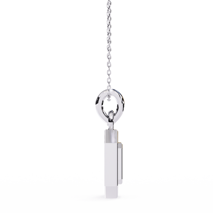Round Cut Halo Octagon Pave Diamond Pendant Necklace – Elegant Fine Jewelry