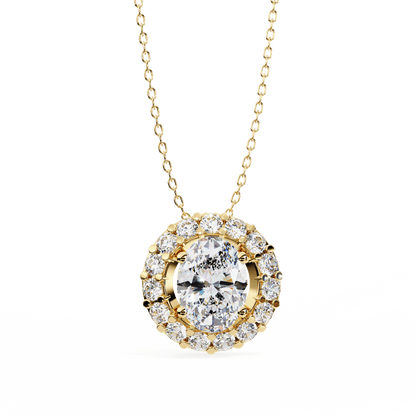 Luxe Oval Diamond Pendant