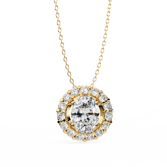 Luxe Oval Diamond Pendant