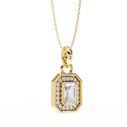 LGD Pendant Emerald Stone (0.92ct) In 14K Gold Without Chain