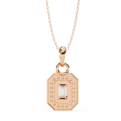 LGD Pendant Emerald Stone (0.92ct) In 14K Gold Without Chain