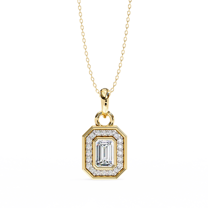 LGD Pendant Emerald Stone (0.92ct) In 14K Gold Without Chain