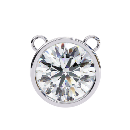LGD Solitaire Pendant Round Stone (1.78ct) In 14K Gold Without Chain