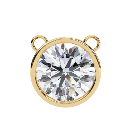 LGD Solitaire Pendant Round Stone (1.78ct) In 14K Gold Without Chain