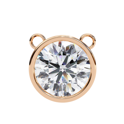 LGD Solitaire Pendant Round Stone (1.78ct) In 14K Gold Without Chain