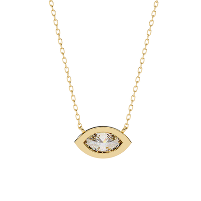 LGD  Pendant Marquise Stone (0.68ct) In 14K Gold Without Chain