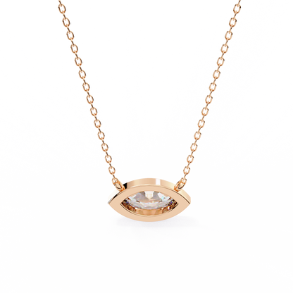 LGD  Pendant Marquise Stone (0.68ct) In 14K Gold Without Chain