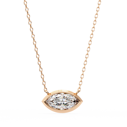 LGD  Pendant Marquise Stone (0.68ct) In 14K Gold Without Chain