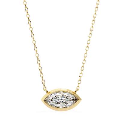LGD  Pendant Marquise Stone (0.68ct) In 14K Gold Without Chain