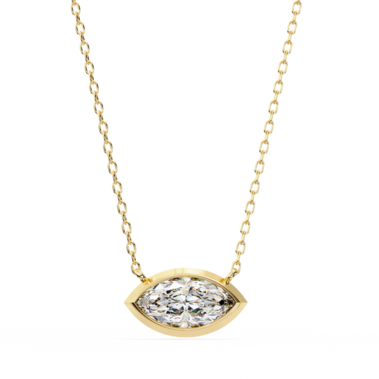 LGD  Pendant Marquise Stone (0.68ct) In 14K Gold Without Chain