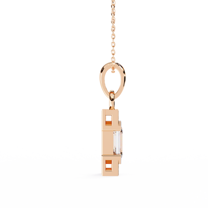 LGD Solitaire Pendant Emerald Stone (1.05ct) In 14K Gold Without Chain