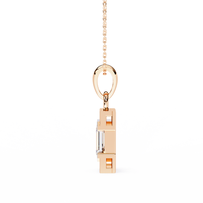LGD Solitaire Pendant Emerald Stone (1.05ct) In 14K Gold Without Chain