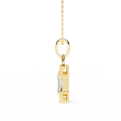 LGD Solitaire Pendant Emerald Stone (1.05ct) In 14K Gold Without Chain