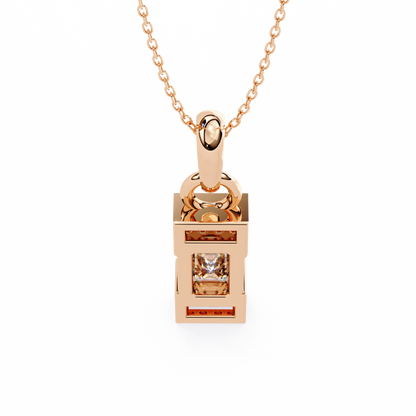 LGD Solitaire Pendant Emerald Stone (1.05ct) In 14K Gold Without Chain
