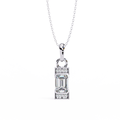 LGD Solitaire Pendant Emerald Stone (1.05ct) In 14K Gold Without Chain