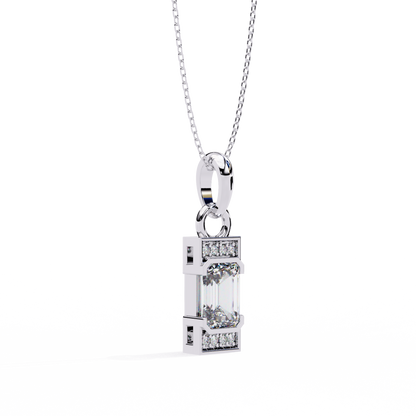 LGD Solitaire Pendant Emerald Stone (1.05ct) In 14K Gold Without Chain