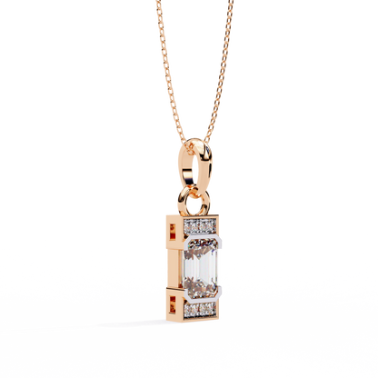 LGD Solitaire Pendant Emerald Stone (1.05ct) In 14K Gold Without Chain