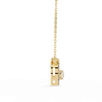 LGD Pendant Round Stone (0.31ct ) In 14K Gold Without Chain