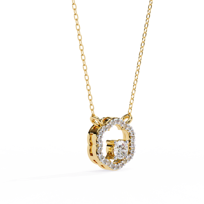 LGD Pendant Round Stone (0.31ct ) In 14K Gold Without Chain