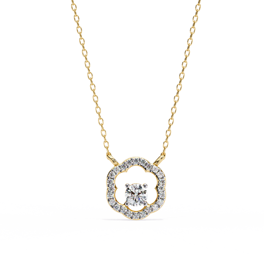 LGD Pendant Round Stone (0.31ct ) In 14K Gold Without Chain