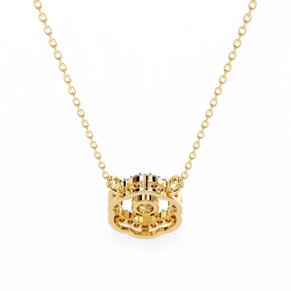 LGD Pendant Round Stone (0.31ct ) In 14K Gold Without Chain