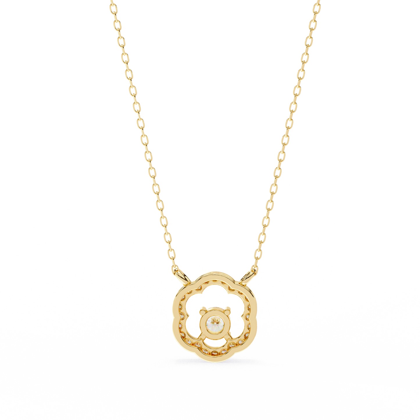 lgd pendant round stone (0.31ct ) in 14k gold without chain
