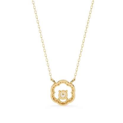 LGD Pendant Round Stone (0.31ct ) In 14K Gold Without Chain