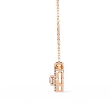 LGD Pendant Round Stone (0.31ct ) In 14K Gold Without Chain